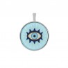 Argent antique plaqué 999° / Transparent / Bleu clair / Bleu / Multicolore