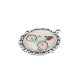 Colgante Redondo de Acrílico Plexi con Bicicleta y Montura de Zamak 40 mm