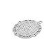 Pendentif rond en Acrylique Plexi avec vélo et Monture en Zamak 40 mm