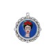 Pendentif en Acrylique Plexi avec Frida Kahlo et Monture en Zamak 40 mm