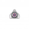 Argent antique plaqué 999° / Blanc / Bleu / Rouge