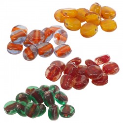 Perla di Vetro Rotonda Piatta 11 Mm/6 mm Ø1.6 mm