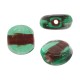 Perle de Verre Ronde Plate 11 mm/6 mm Ø 1.6 mm