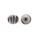 Glass Bead Oval with Stripes 8x10mm Ø1.6mm