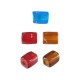 Glass Bead Tube Parallelogram 17x20mm Ø6.5mm