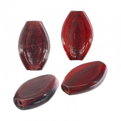 Perle de Verre Ovale 24 x 35 mm Ø 3.2 mm