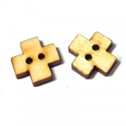 Pendentif Croix en Bois 15mm (grosseur 3,5mm)