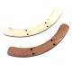 Elemento per Collana di Legno Barretta Curvata 78x10mm (spess.3mm) con 4 Fori