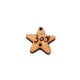Pendentif en bois Étoile « joie » avec 2 Trous 25 mm