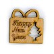 Pendentif en bois Cadeau de Noël « Bonne Année » 50 mm