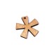 Ciondolo in Legno a Forma di Stella "*" 36 mm