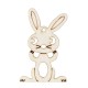 Pendentif Lapin en Bois 45x70mm