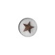 Wooden Cabochon Round Pendant with Engraved Star 12mm