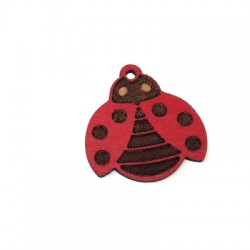 Ciondolo in Legno Coccinella 24x26mm