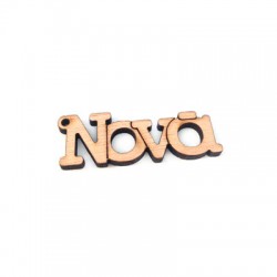 Pendentif en bois « Νονά » 50 x 17 mm
