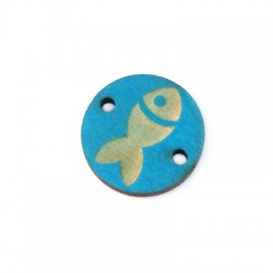 Intercalaire rond avec poisson en Bois 18mm
