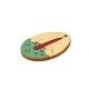 Ciondolo in Legno a Forma di Uovo con Candela 42X57 mm