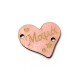 Conector de Madera Corazón con Frase 22x20mm