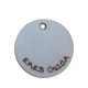 Charm di Legno Rotondo con Scritta Incisa "ERES 'UNICA" 24mm
