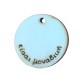 Wooden Pendant Round "είσαι μοναδική" 24mm