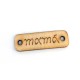 Connettore di Legno Targhetta con Scritta "Mama" 21x7mm