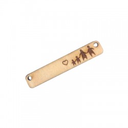 Wooden Tag Family 50x9mm
