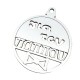 Pendentif en bois Boule de Noël « Παππού » avec nœud Papillon 70 mm