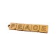 Colgante de Madera con Pieza de Scrabble «Peace» 83 x 16 mm