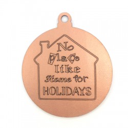 Pendentif en bois « No Place like Home for Holidays » 80 mm