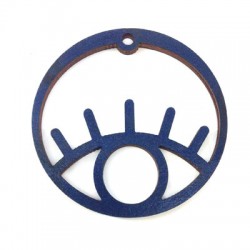 Pendentif en Bois avec œil porte-bonheur 50mm