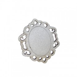 Pendentif cadre support pour cameo en Bois 38x45mm