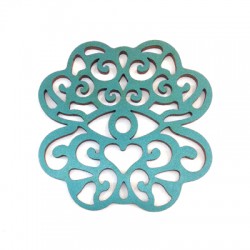 Pendentif trèfle en Bois 80mm