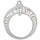 Pendentif en bois Boule de Noël « στην Καλύτερη » 2 Trous 70 mm