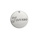 Pendentif rond en bois « Παππού » 40 mm