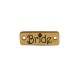 Connettore di Legno Targhetta con "Bride" Inciso 25x9mm