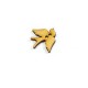 Wooden Button Style Swallow 18x22mm