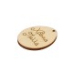 Ciondolo in Legno a Forma di Uovo di Pasqua Χρόνια Πολλά 36X31 mm