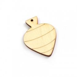 Pendentif toupie en Bois 55x40mm