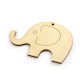 Colgante de Madera Elefante 83x54mm