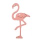 Wooden Connector Flamingo 90x47mm