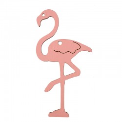 Wooden Connector Flamingo 90x47mm