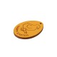 Wooden Pendant Egg "HAPPY EASTER" Engraving Chicken 54x42mm