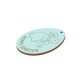 Ciondolo di Legno Uovo di Pasqua con Coniglio e Scritta "HAPPY EASTER" 59x46mm