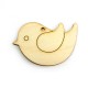 Wooden Pendant Bird 43x65mm