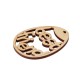 Pendentif œuf de Pâques "best friend" en Bois 60x48mm