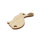 Pendentif lapin de Pâques en Bois 61x42mm