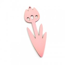 Pendentif tulipe en Bois 99x29mm