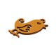 Pendentif en bois Oiseau 58 x 49 mm
