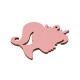 Wooden Pendant Princess 69x65mm