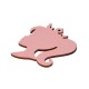 Wooden Pendant Princess 69x65mm